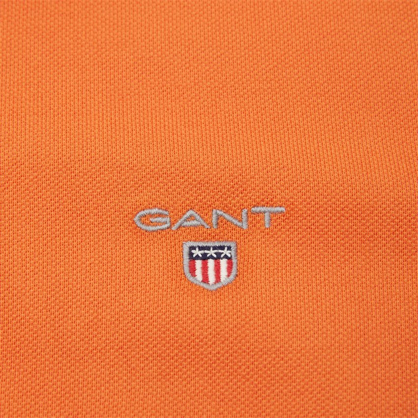 Gant T-shirts ORIGINAL PIQUE SS RUGGER 2201. PUMPKIN ORANGE